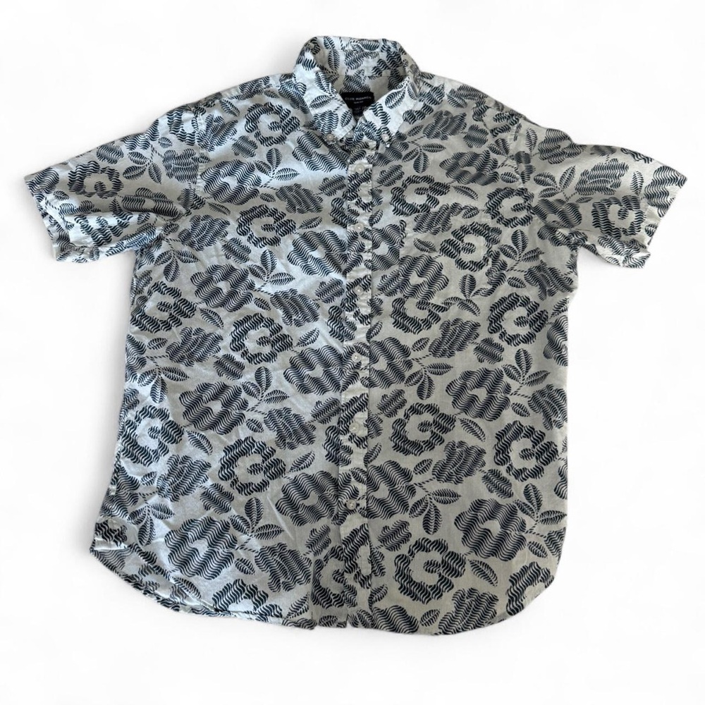 Club Monaco Black Floral Men's Shirt